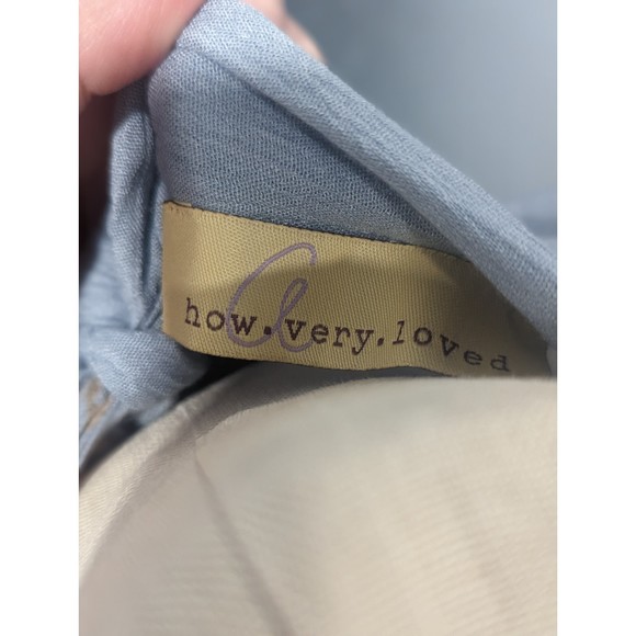 How.Very.Loved | Deep V Flare Sleeves Boho Summer Peplum Shirt Large - Picture 6 of 6